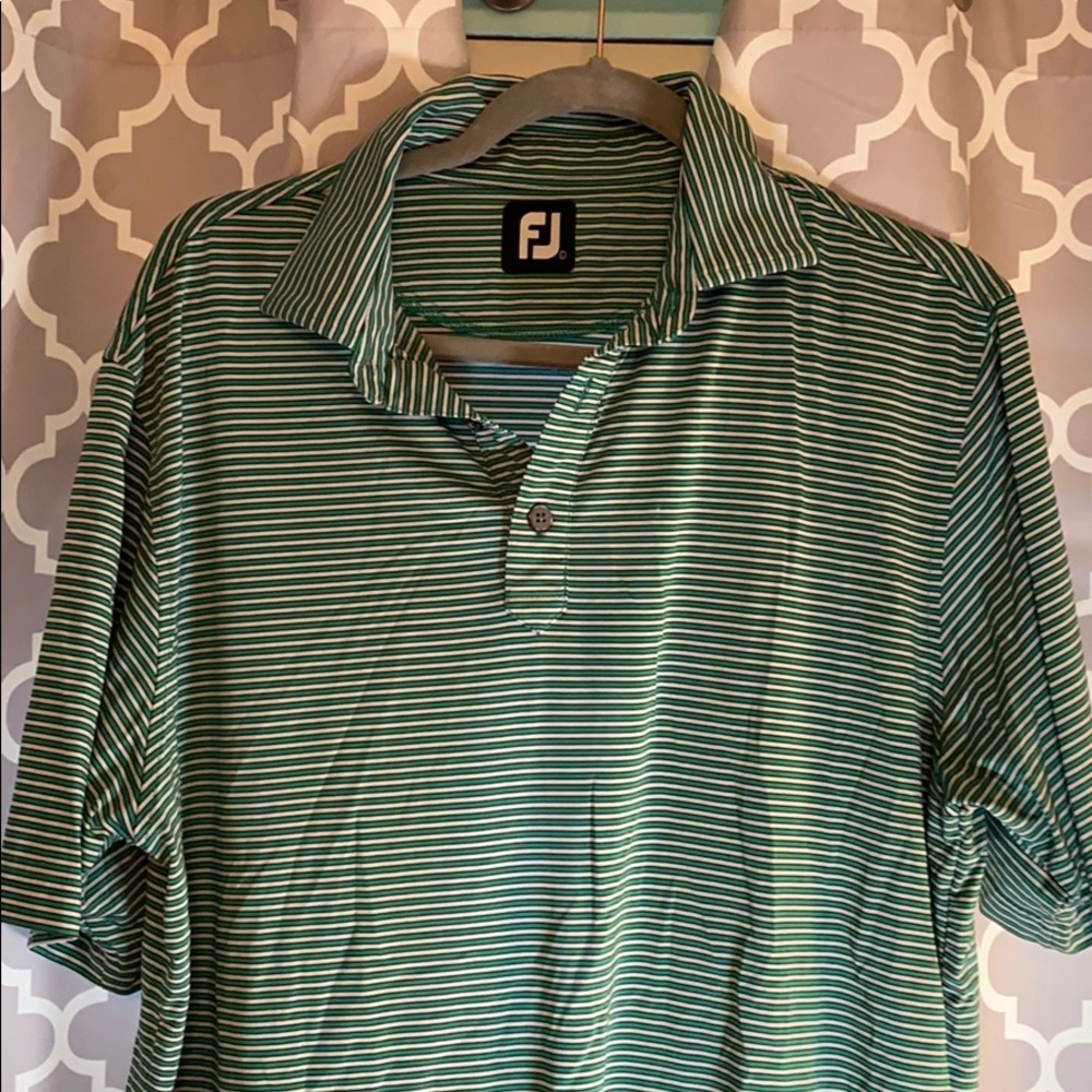 Foot joy stripe collar golf shirt